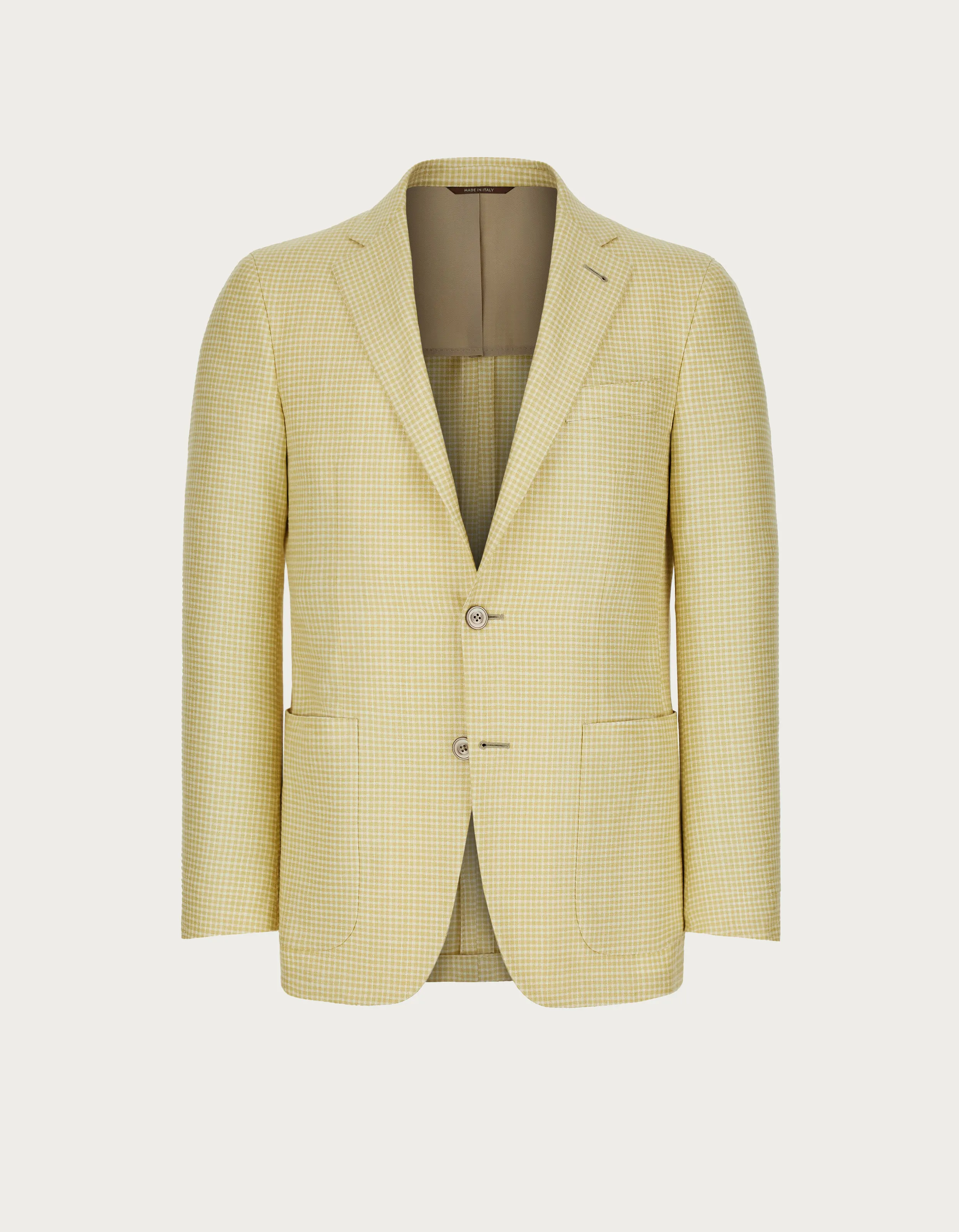 Yellow and White Silk Cashmere Jacket